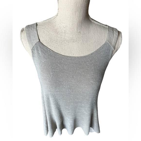 Free People Knit Apron Top With Criss Cross Open Back And Exaggerated Length - Picture 11 of 14